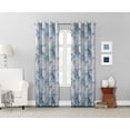 thumbnail image 4 of Sun Zero Reardon Distressed Global Tile Print Grommet Curtain Panel, 54" x 63", Navy Blue, 4 of 6