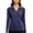 Navy, variant on Tqcoqu Women's Solid Collared V Neck Long Sleeve Polos Shirts,Soft Casual Work Office Basic Pullover Tops,Black Women's S-XXL