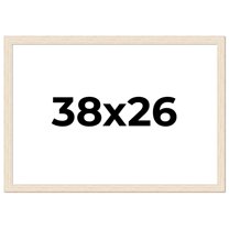 38x26 Frame White Real Wood Picture Frame Width 1.5 inches | Interior Frame Depth 0.5 inches | Barn