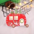 thumbnail image 3 of Navidad Wooded Mini adorno Santa Claus Colgando Batería Powered Window Decoración de la pared Casa Rústico Año Nuevo Arte Decoración Coche Methold HA009996-03, 3 of 6