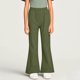 thumbnail image 4 of Odeerbi 5-14 Años Niñas Pantalones Acampanados Pantalones Casual Color Sólido Cintura Ajustable Con Bolsillo, 4 of 5