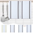 thumbnail image 1 of Paquete de 4 paños de cocina de mezcla de algodón y poliéster, 18.9x27.56 pulgadas, paños de cocina absorbentes a rayas para limpiar, secar, limpiar, lavar a máquina, negro azul marrón amarillo, 1 of 6