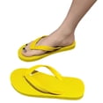 thumbnail image 4 of HomeDM Flip Flops for Women Men Round Toe Slip On Flat Thong Sandals Non-Slip Shower Shoes Summer Beach Sandals, Yellow Size 9.5-10, 4 of 5