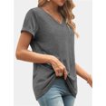 thumbnail image 3 of Womens Summer Sleeve V Neck Casual Tops Tshirts, 3 of 6