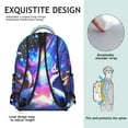 thumbnail image 5 of Nebula Cosmic Space Students Backpack Galaxy Celestial Outer Space Design, Comfortable and Adjustable Strap School Bag for Students, 5 of 6