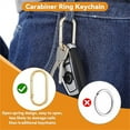 thumbnail image 2 of Duslogis 6 PCS Oval Carabiner Metal Open Snap Hooks Clip Spring Keyring Buckle Heavy Duty Chain Wallet Chain Link Hardware Accessories for Bag Pet Collar Lanyard Outdoor Camping Hiking, Gold, 2 of 7