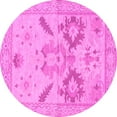 thumbnail image 1 of Ahgly Company Indoor Round Oriental Pink Traditional Area Rugs, 3' Round, 1 of 4
