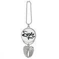 thumbnail image 1 of Super Funny Quote Handwrite Style Silver Wing Car Pendant Decoration, 1 of 4