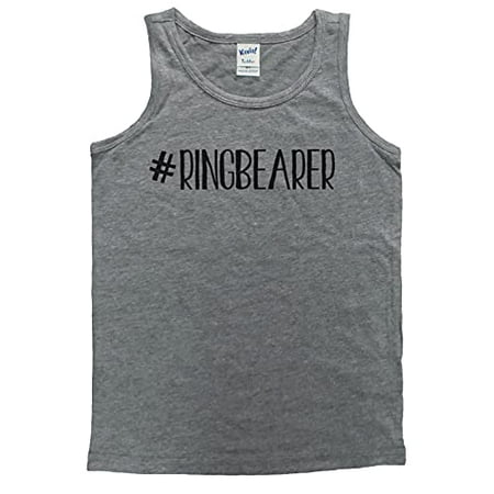 

7 ate 9 Apparel Boy s Wedding Ring Bearer Grey Tank Top
