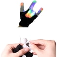thumbnail image 4 of TELOLY LED Gloves,Dynamic Glow Effect Gloves with Lights for Stage Shows and Celebrations,Cozy Flexible Gloves for Kids,Yellow Black Half Finger, 4 of 5