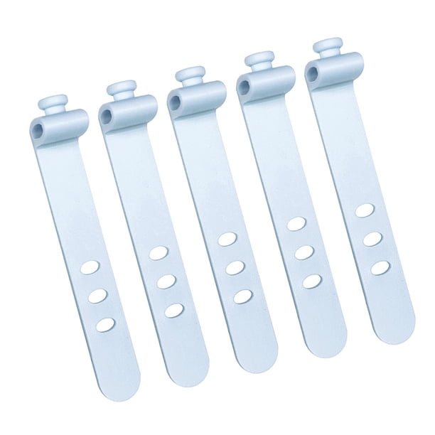 Organizador de cables de silicona reutilizable de 5 piezas, bridas flexibles para auriculares, TV, cables USB, ordenador, bolsas de comida, cortinas, paraguas y soluciones de almacenamiento.