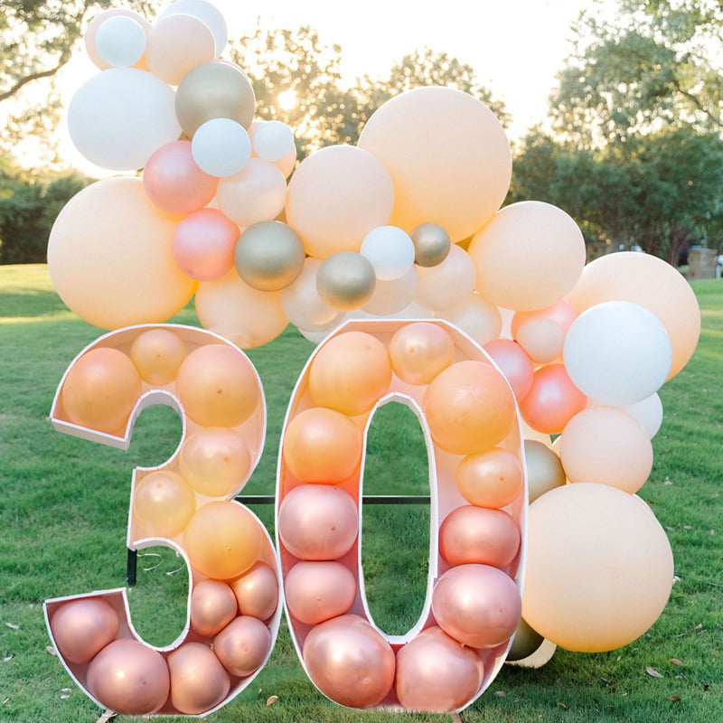 3FT Large Marquee Numbers - Easy to Assemble Number 0 Balloon Frame -  Mosaic Numbers For Balloons - Ideal Paper Mache Numbers for Birthday  Decorations