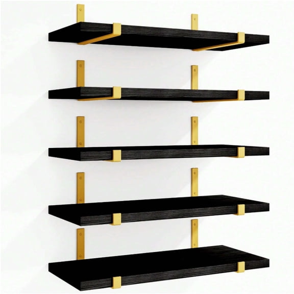5pcs Floating Shelves, Width 4.7 Inches Wall Shelves, Bathroom Organizer, Wall Hanging, Wall Art, Fall Decor Home, Rustic Board Wall Storage Shelves