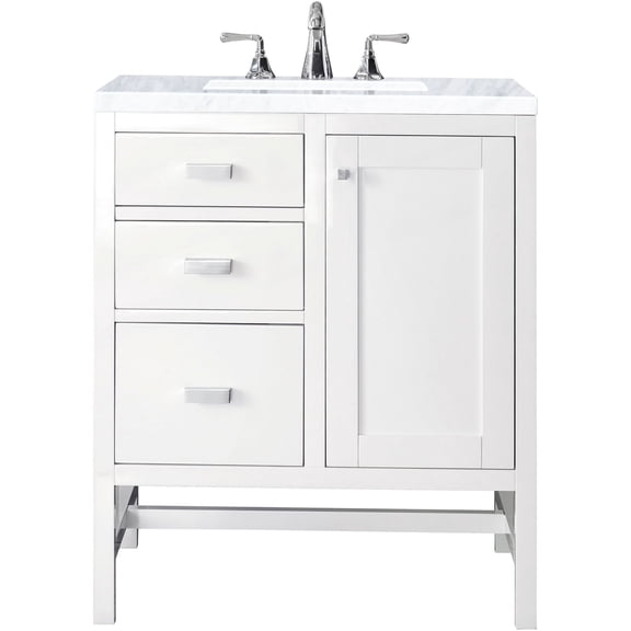 James Martin Vanities E444-V30-3Car Addison 30" Free Standing Single Basin Hardwood Vanity