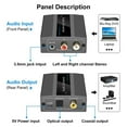 thumbnail image 4 of Convertidor de Audio AnalóGico una Digital RCA una ÓPtico con Cable ÓPtico Audio Digital Toslink y Adaptador de Audio Coaxial, 4 of 5