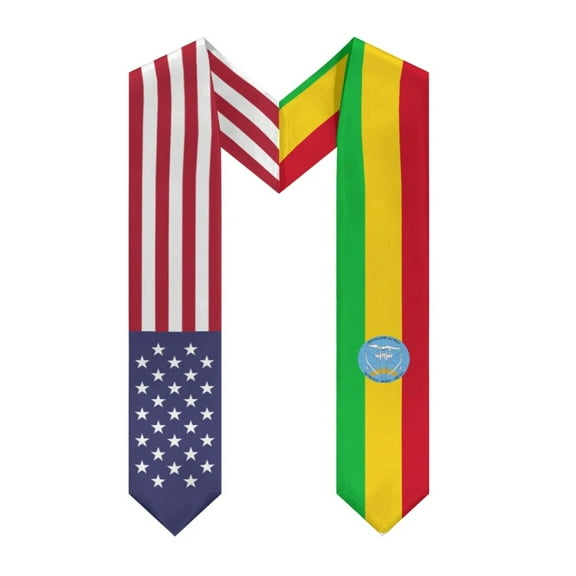 More design Graduation shawl Mali Flag & United States Flag Stole Sash Honor Study Aboard International Students