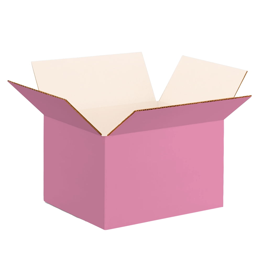 Ucanpack 1/8” Thick Corrugated Shipping Box 25 Pcs, Made In Usa- Boxes For Packaging Moving, Pink Cardboard Boxes 4x4x4", Packaging Box For Small Business