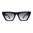 thumbnail image 1 of Womens Mod Flat Top Cat Eye Retro Fashion Sunglasses Black Smoke, 1 of 4