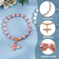 thumbnail image 4 of 24pcs Beaded Stretch Rosary Bracelet Rosary Bead Bracelet with Mesh Bags Baptism Communion Shell Bracelets Seashell Color Catholic Bracelets with Crucifix for Women colorful DIY, 4 of 9