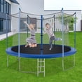thumbnail image 2 of NiamVelo Trampoline 12 Pieds avec Filet de Protection Trampoline Rectangulaire Extérieur Combo Trampoline de Rebond Exercice Couverture de Ressort en PVC pour Enfants et Adultes, Bleu, 2 of 8