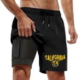 thumbnail image 1 of WILLBEST Pantalones Cortos de Verano para Hombre, Deportivos, de Moda, para Playa, Ocio, Viajes, Poliéster, Estampado de Cocoteros, 323, 1 of 3