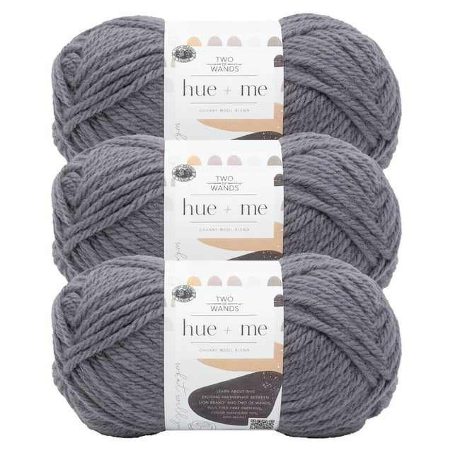 Lion Brand Hue + Me Yarn #5 Bulky/Chunky Yarn 125g/125m 3-Pack