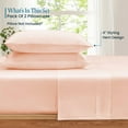 thumbnail image 3 of 800 Thread Count 100% Egyptian Cotton Pillowcase Set, Standard/Queen Size 20x30 Inch, Peach, 2-Pack, Envelope Closure, Soft, Cooling, Crisp & Breathable, 3 of 5