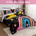 thumbnail image 3 of Juego de cama A Nice Night Cartoon Rainbow with Smile Moon Full, 3 of 8