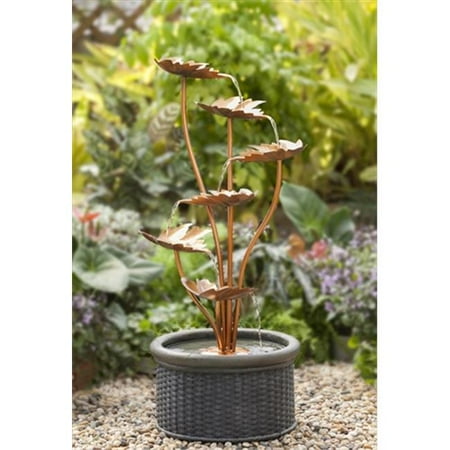 Jeco FCL087 Metal Leaves Water Fountain