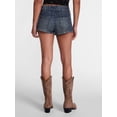thumbnail image 3 of No Boundaries Low Rise Denim Shortie Shorts, 2'' Inseam, Women’s 00-20, 3 of 5