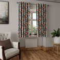 thumbnail image 2 of Ambesonne Geometric Grommet Curtain, Modern Hexagon Design, 50" x 54", Turquoise Salmon, 2 of 6