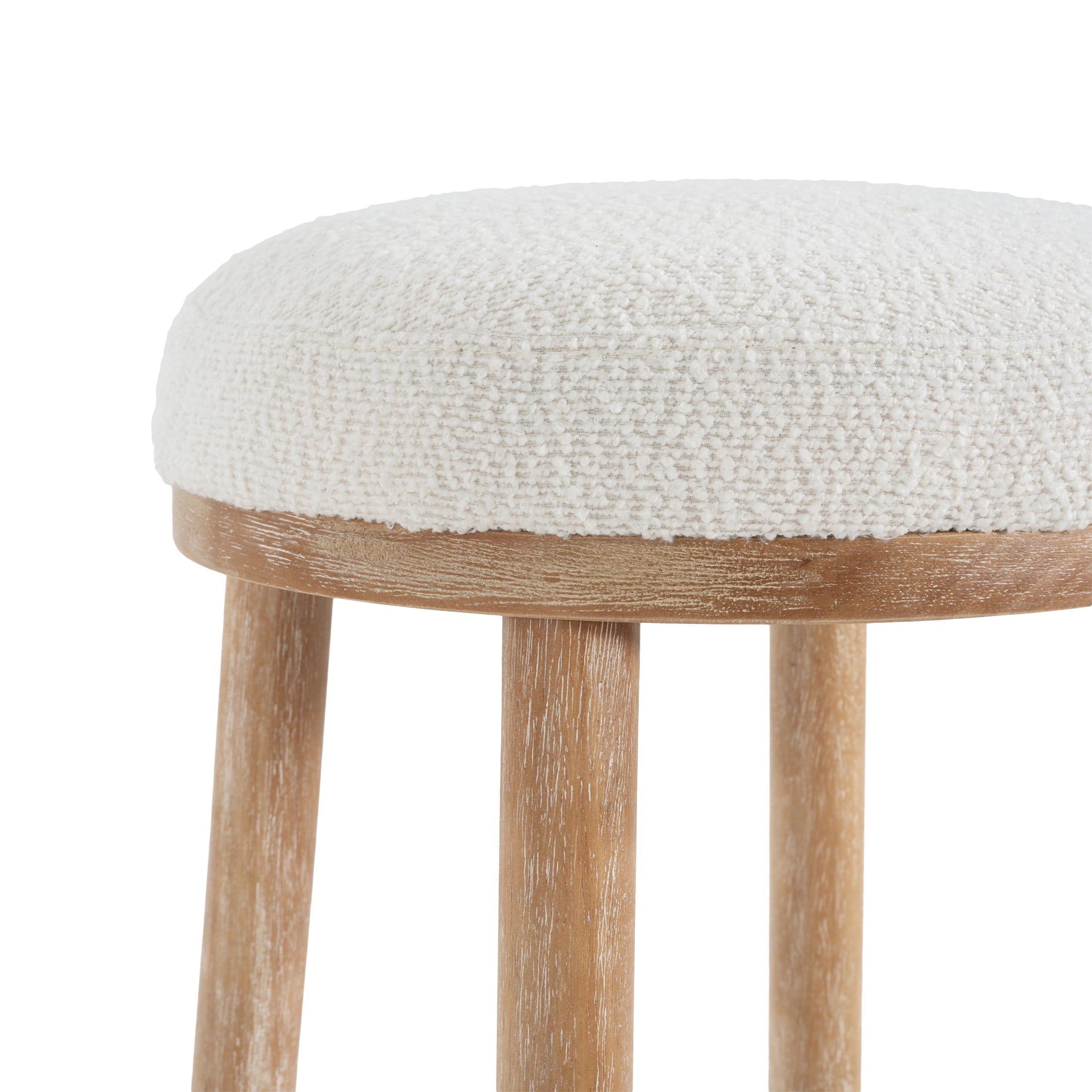 Christopher Knight Home Rustic 27.36" Counter Height Bar Stools, Solid Wood Frame, Natural, Set of 4