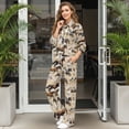 thumbnail image 3 of Yuyamidu Women's Tracksuits Lounge Sets Loungewear 2 Piece Outfits Horse Print Drawstring Sweatshirt Wide Leg Sweatpants Matching Sweatsuit for Party Holiday Athletic Tops Bottoms Set XL, 3 of 7