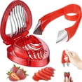 thumbnail image 1 of Juego de cortadores de fresas de 2 piezas, removedor de tallos de descascaradora de fresas, 1 of 5