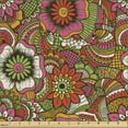 thumbnail image 2 of Ambesonne Ethnic Fabric by the Yard Upholstery, Motley Spring Art, 1 Yard, Multicolor, 2 of 5