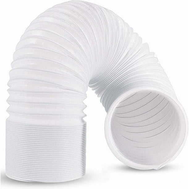 Manguera de escape de CA, manguera de aire acondicionado portátil de polipropileno flexible, diseño duradero, resistencia al desgaste por calor, longitud ajustable con rosca en sentido antihorario