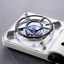 Pretyzoom Versatile Kitchen Gas Stove Rack Coffee Pot Fixing Holder Black Stainless Steel