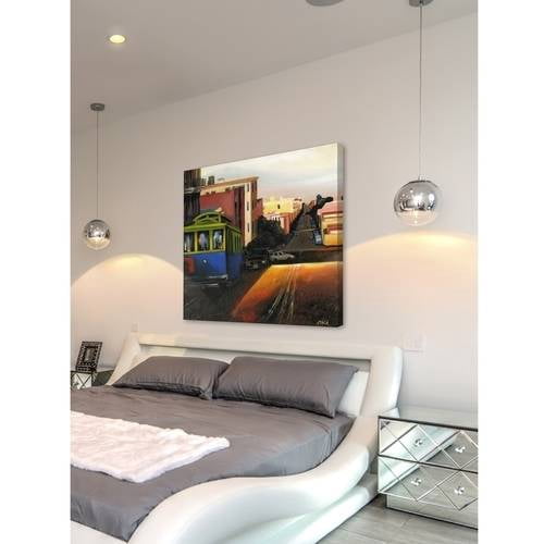 "Twilight in the City" Painting Print on Wrapped Canvas