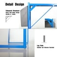 thumbnail image 5 of JJS Small Computer Desk Simple Style Writing Desk for Small Spaces 48 Inch Home Office Modern Student Study Laptop Writing Table with Storage Bag USB Hub, White/Blue, 5 of 7