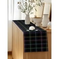thumbnail image 5 of Table Runner 72 Inches Long for Kitchen Dining, Black Geometric Dresser Scarf Farmhouse, Dining Table Decorations for Wedding/Parties, Vintage Grid Plaid Colorful Lines 14 x 72 In, 5 of 8