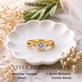 thumbnail image 3 of Queena Solitaire Engagement Ring for Women Sterling Silver CZ Ginger Lyne Collection, 3 of 8