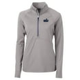 thumbnail image 2 of Women's Cutter & Buck Gray Old Dominion Monarchs Adapt Eco Knit Stretch Recycled Half-Zip Pullover Top, 2 of 3