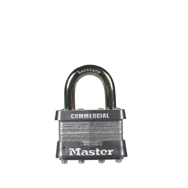 Cilindro Padlock Master Lock de acero laminado de 4 pines, paquete de 6