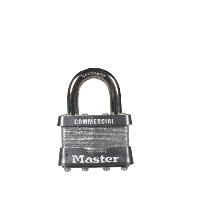 Cilindro Padlock Master Lock de acero laminado de 4 pines, paquete de 6