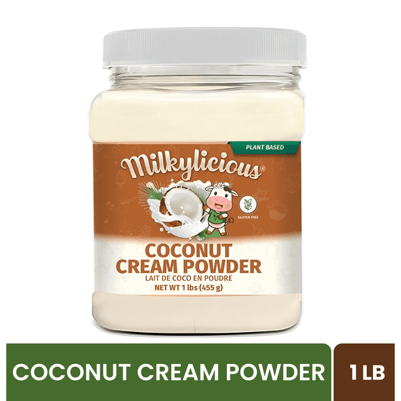 Milkylicious Coconut Cream Powder 1 lb | Non-Dairy Creamer | Perfect for Beverages & Cooking | Vegan & Gluten-Free