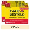 (2 pack) Café Bustelo Espresso Style K-Cup Pods for Keurig K-Cup Brewers, Dark Roast Coffee, 36-Count