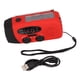thumbnail image 2 of Radio de emergencia portátil, 3 formas de carga, manivela, antena telescópica, 3 cuentas, linterna LED, Radio meteorológica, estilo europeo rojo, 2 of 5
