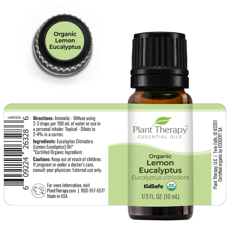 Plant Therapy Eucalyptus Globulus Organic Essential Oil 10 ml