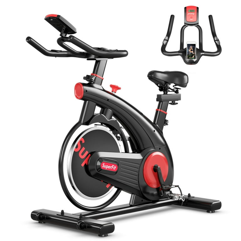 Gymax Workout Stationary Indoor Cycling Exercise Bicycle with Dive Belt