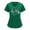 #1 Green, variant on Lolmot Scrubs for Women Heart Print Nursing Working Uniform Tops Solid Color Short Sleeve V-Neck Loose Blouse Tops Workwear with Pockets